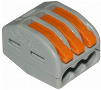 Клеммник wago 222-413 3х2,5мм2 с рычажком