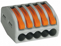 Клеммник wago 222-415 5х2,5мм2 с рычажком